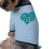 Heart Love Anarchy Symbol Anarchist Anarchism Dog T Shirt