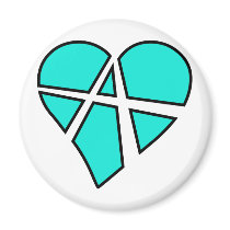 Heart Love Anarchy Symbol Anarchist Anarchism Refrigerator Magnet