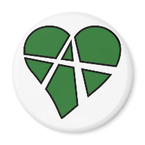 Heart Love Anarchy Symbol Anarchist Anarchism Fridge Magnet