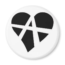 Heart Love Anarchy Symbol Anarchist Anarchism magnets by inquester Heart Love Anarchy Symbol Anarchist Anarchism magnets