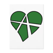 Heart Love Anarchy Symbol Anarchist Anarchism Post Card