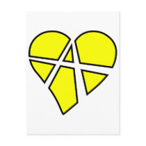 Heart Love Anarchy Symbol Anarchist Anarchism Postcard