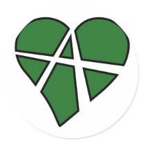 Heart Love Anarchy Symbol Anarchist Anarchism Stickers