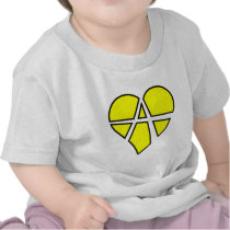 Heart Love Anarchy Symbol Anarchist Anarchism T-shirts