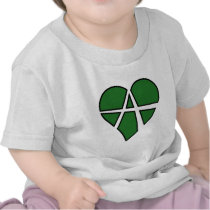 Heart Love Anarchy Symbol Anarchist Anarchism T Shirts