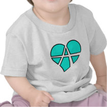 Heart Love Anarchy Symbol Anarchist Anarchism Tee Shirts
