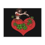 Heart Love Belly Dancer Tribal Art Post Card