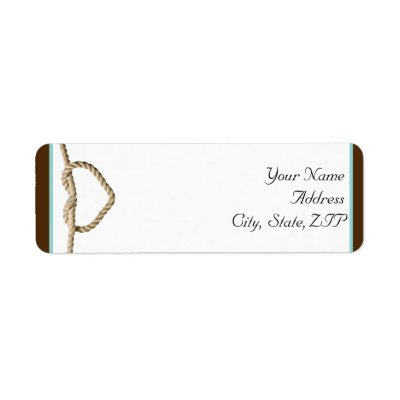 Heart Love Knot Western Wedding Return Address Return Address Labels