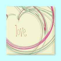 Heart Love magnets