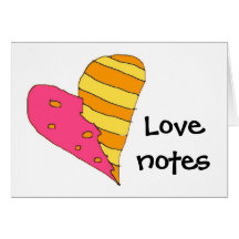 heart, Love notes Greeting Cards