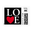 Heart Love Stamp Black stamp