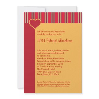 Heart Luncheon Fundraising Event Invitation invitation