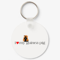 I Heart My Guinea Pig Lyric Keychain