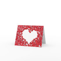 Heart Made of Rose Petals Greeting Cards
