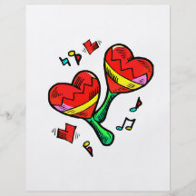 heart maracas music love image flyer