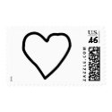 HEART MARKER SKETCH POSTAGE STAMPS