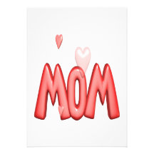 Heart Mom Custom Invitations
