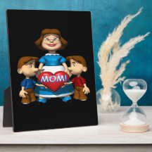 Heart Mom Display Plaque
