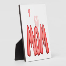 Heart Mom Display Plaque