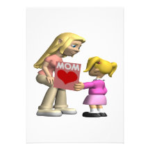 Heart Mom Invitations