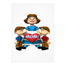 Heart Mom Personalized Announcement