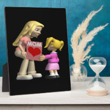 Heart Mom Plaque
