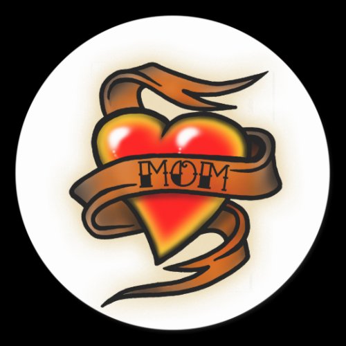 heart mom tattoo sticker