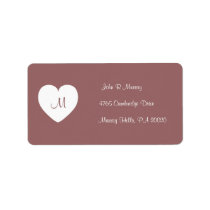 Heart Monogram Avery Label