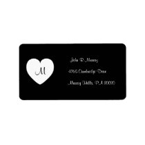 Heart Monogram Avery Label
