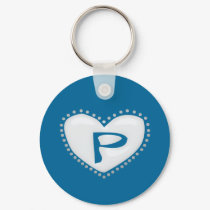 Heart Monogram Keychain by CuteSmallThings Heart Monogram Keychain