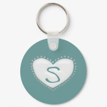 Heart Monogram Keychain by CuteSmallThings Heart Monogram Keychain
