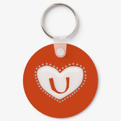 Heart Monogram Keychain by CuteSmallThings