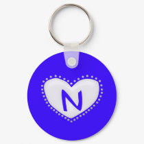 Heart Monogram Keychain by CuteSmallThings Heart Monogram Keychain
