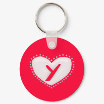 Heart Monogram Keychain by CuteSmallThings Heart Monogram Keychain