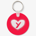Heart Monogram Keychain by CuteSmallThings Heart Monogram Keychain