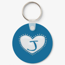 Heart Monogram Keychain by CuteSmallThings Heart Monogram Keychain