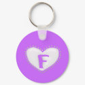 Heart Monogram Keychain by CuteSmallThings Heart Monogram Keychain