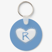Heart Monogram Keychain by CuteSmallThings Heart Monogram Keychain