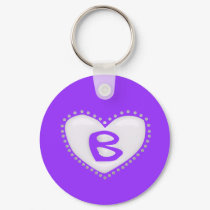Heart Monogram Keychain by CuteSmallThings Heart Monogram Keychain