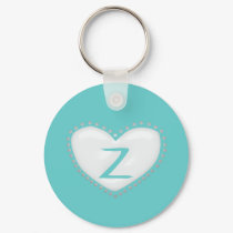 Heart Monogram Keychain by CuteSmallThings Heart Monogram Keychain