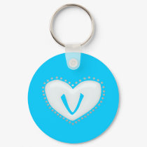 Heart Monogram Keychain by CuteSmallThings Heart Monogram Keychain