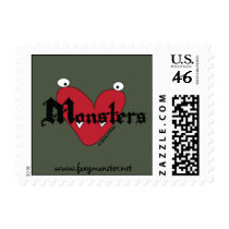 Heart Monsters postage by zdesigns Heart Monsters postage