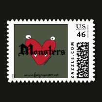 Heart Monsters postage
