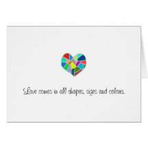 Heart Mosaic Wedding Card