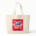 heart my soldier tote bags