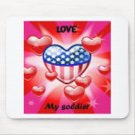 heart my soldier mouse pads