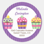 Heart 'N Pattern Cupcake Label Stickers
