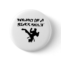 Heart of a black belt buttons