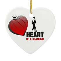 Heart of a Champion Ladies Volleyball Ornament
