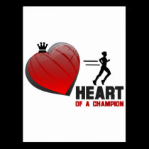 Heart of a Champion Running postcards